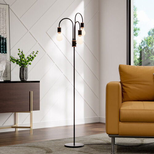 Living And Home Modern Industrial 3 Lights Floor Lamp 1
