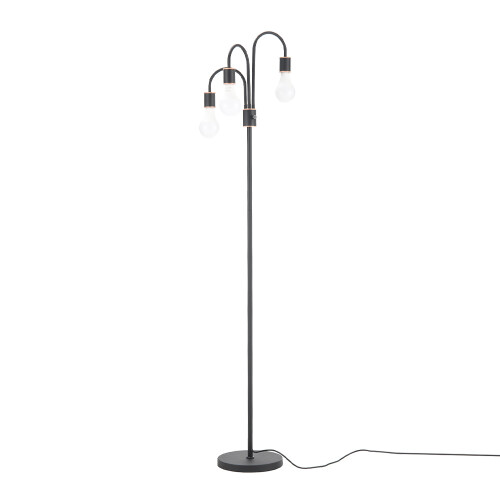 Living And Home Modern Industrial 3 Lights Floor Lamp 2