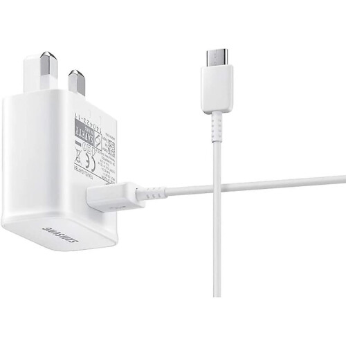Samsung Galaxy A3  Samsung Fast Adaptive Mains Plug  Genuine Samsung Type C Charge  Sync Cable