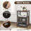Industrial Bedside Table Rustic Metal Side Cabinet Vintage Storage Shelf Unit 4