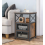 Industrial Bedside Table Rustic Metal Side Cabinet Vintage Storage Shelf Unit 1