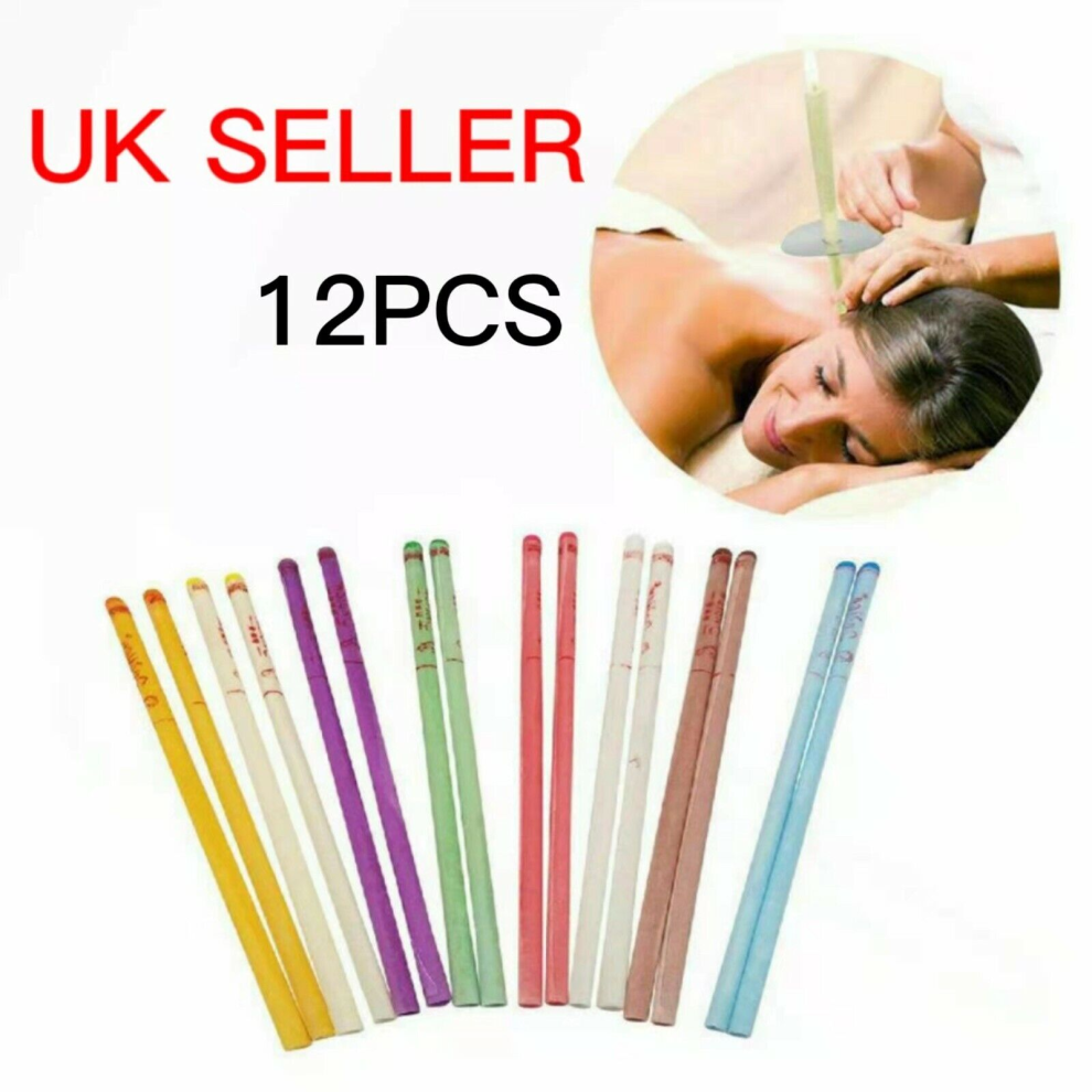 12PCS Hopi Natural Ear Candles Beeswax Candling Cones