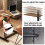 Rolling Over Bed Bedside Desk with Wheels Sofa Side Table 6