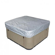 (sliver, 218*218*30cm) Waterproof Polyester Square Hot Tub Cover Outdoor Spa Covers Square Hot Tub Cover