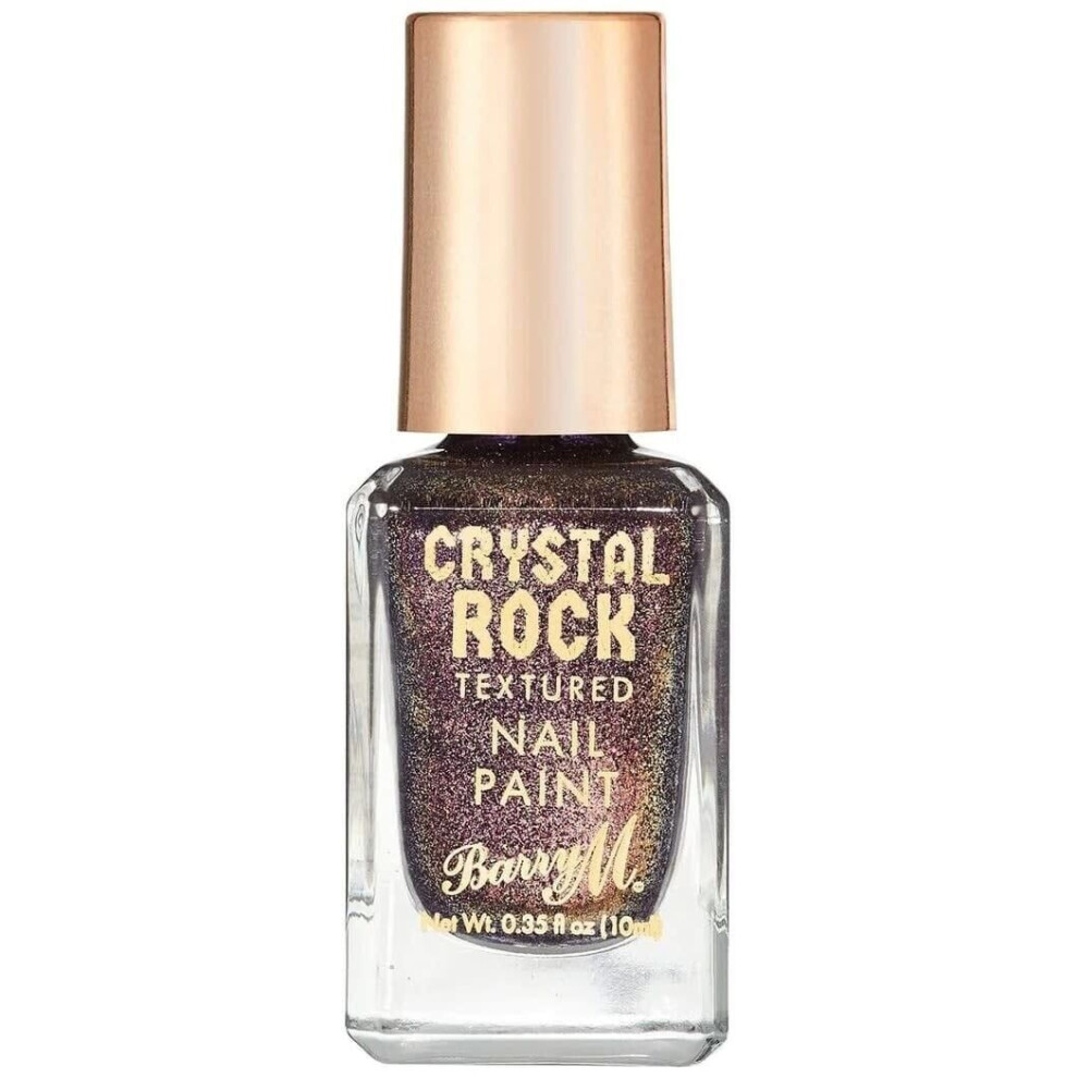 Barry M Cosmetic Crystal Rock Textured 10ml Nail Paint Purple Agate