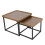 Set of 2 Industrial Nesting Rectangle Coffee Accent Tables 1