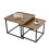 Set of 2 Industrial Nesting Rectangle Coffee Accent Tables 2