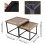 Set of 2 Industrial Nesting Rectangle Coffee Accent Tables 3