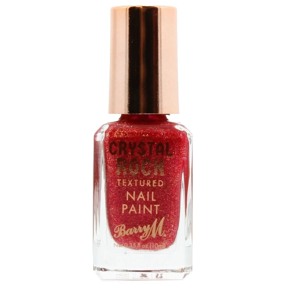 Barry M Cosmetic Crystal Rock Textured 10ml Nail Paint Red Jasper