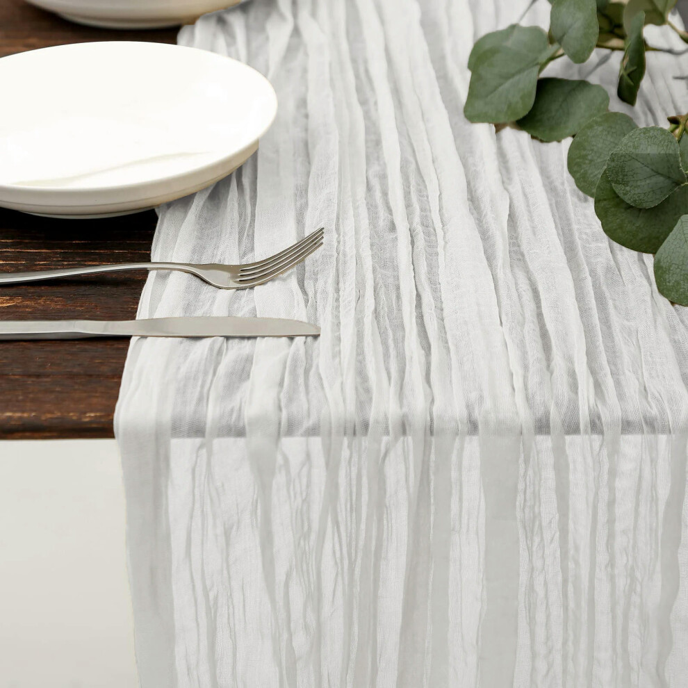 (90x180cm, 2 Pieces) 2/5/10Pcs Cotton Gauze Table Runner Dusty Blue Wedding Tablecloth Cheesecloth Table Cover for Dinning Festival Party Home Decor-image-OPC-PDRPBBP-NEW