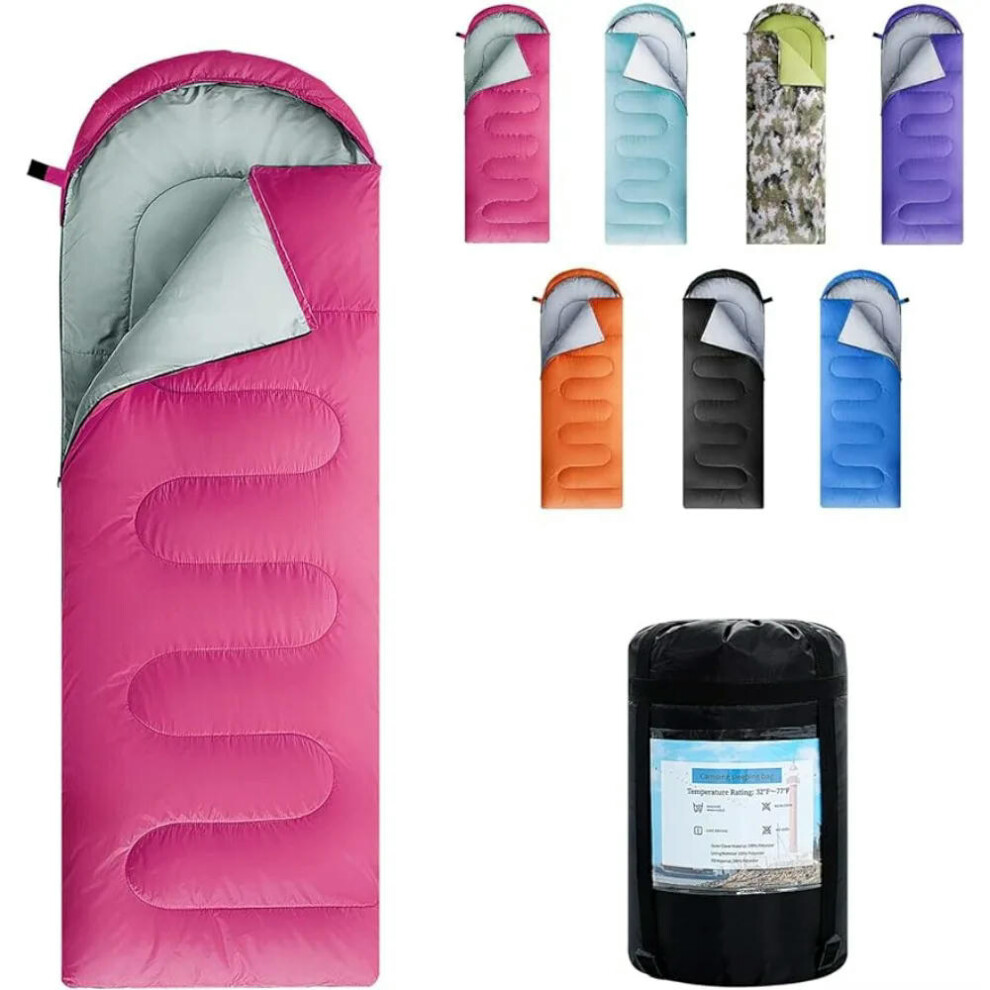 Sleeping Bags for Adults,Kids & Girls-Warm & Cold Weather Lightweight Waterproof Sleeping Bag Backpack with Compact Bag