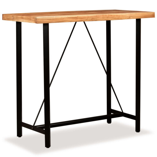 VidaXL (5 piece) vidaXL Bar Set Kitchen Dining Table and Stools Solid Acacia and Reclaimed Wood 1