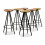 VidaXL (7 piece) vidaXL Bar Set Kitchen Dining Table and Stools Solid Acacia and Reclaimed Wood 7