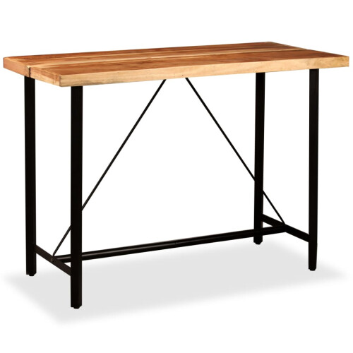 VidaXL (7 piece) vidaXL Bar Set Kitchen Dining Table and Stools Solid Acacia and Reclaimed Wood 1