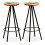 VidaXL (3 piece) vidaXL Bar Set Kitchen Dining Table and Stools Solid Acacia and Reclaimed Wood 9