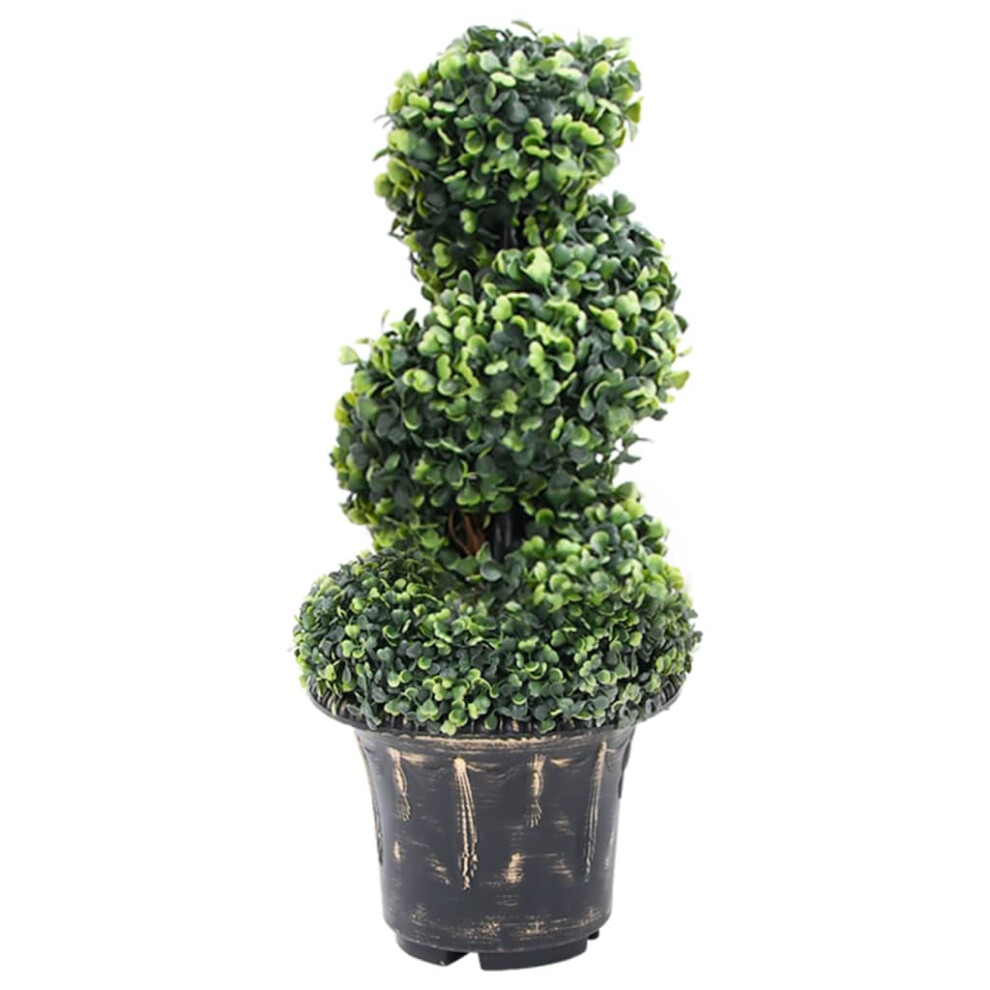 Vidaxl (20 X 59 Cm) Artificial Boxwood Spiral Plant With Pot Artificial Flower Multi Sizes