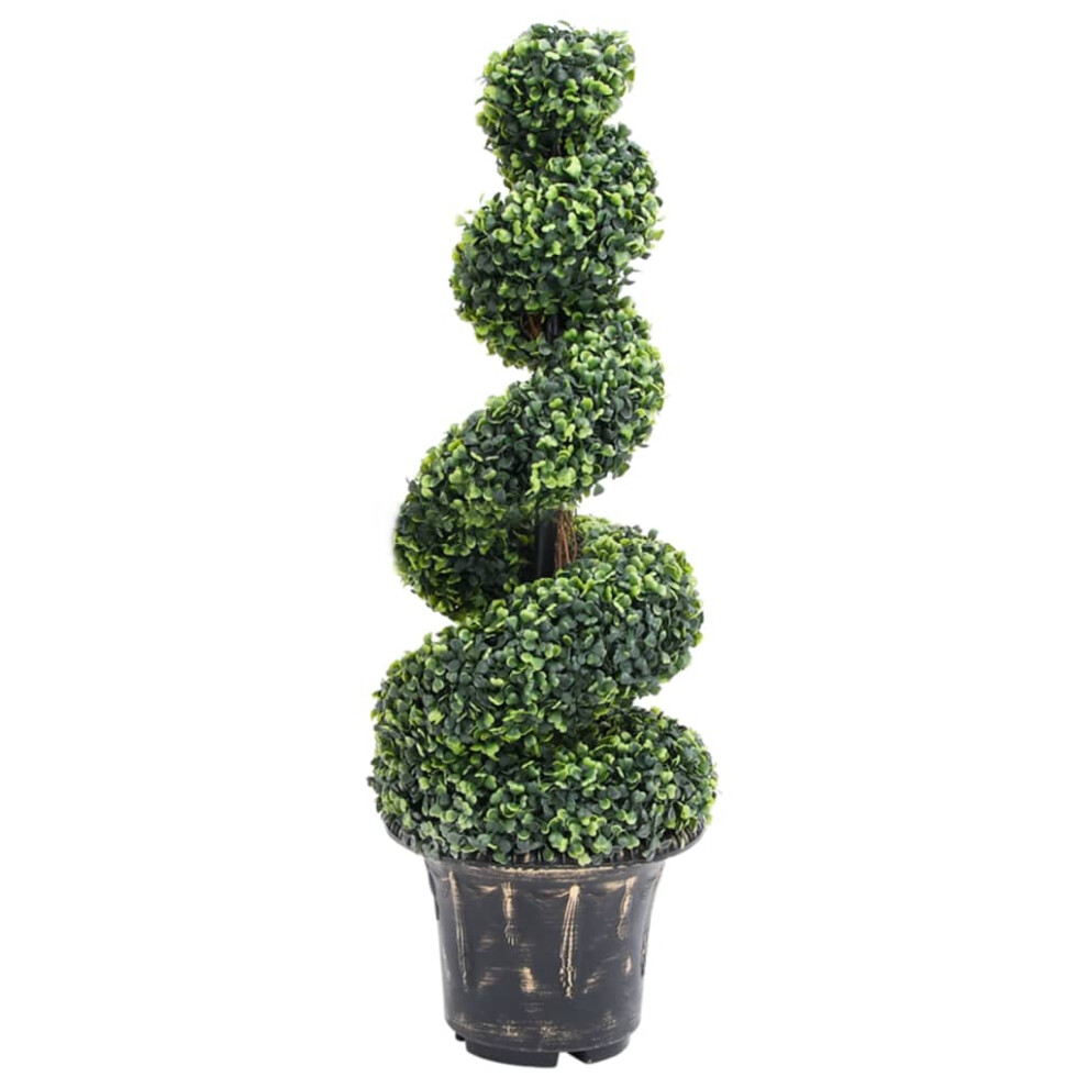 Vidaxl (29.5 X 100 Cm) Artificial Boxwood Spiral Plant With Pot Artificial Flower Multi Sizes