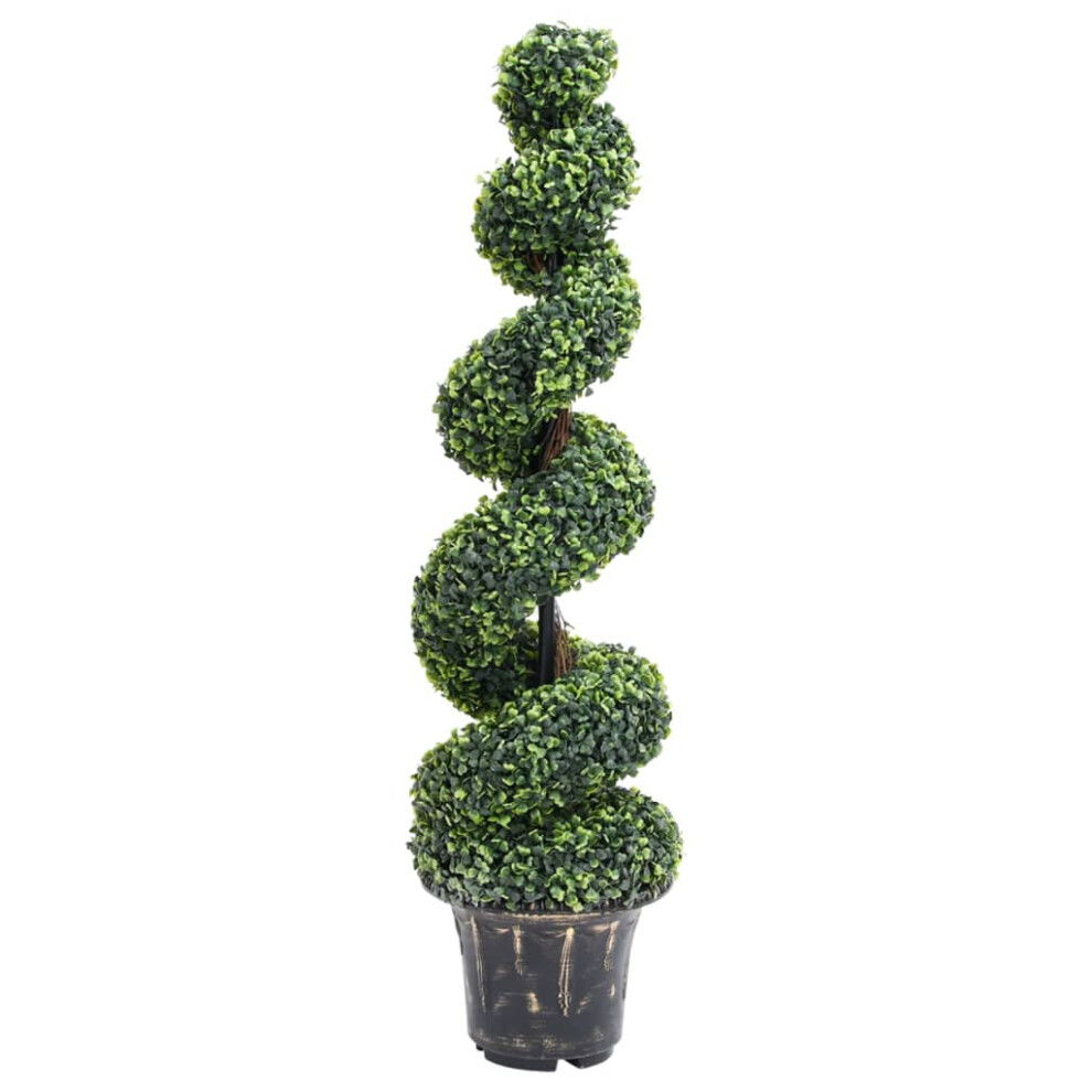 (29.5 x 117 cm) vidaXL Artificial Boxwood Spiral Plant with Pot Artificial Flower Multi Sizes