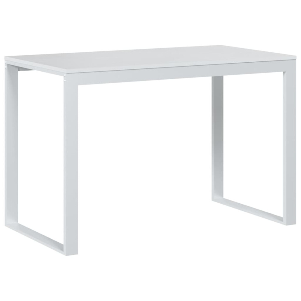 (white) vidaXL Computer Desk Black Engineered Wood Office Writing Corner Desk Table