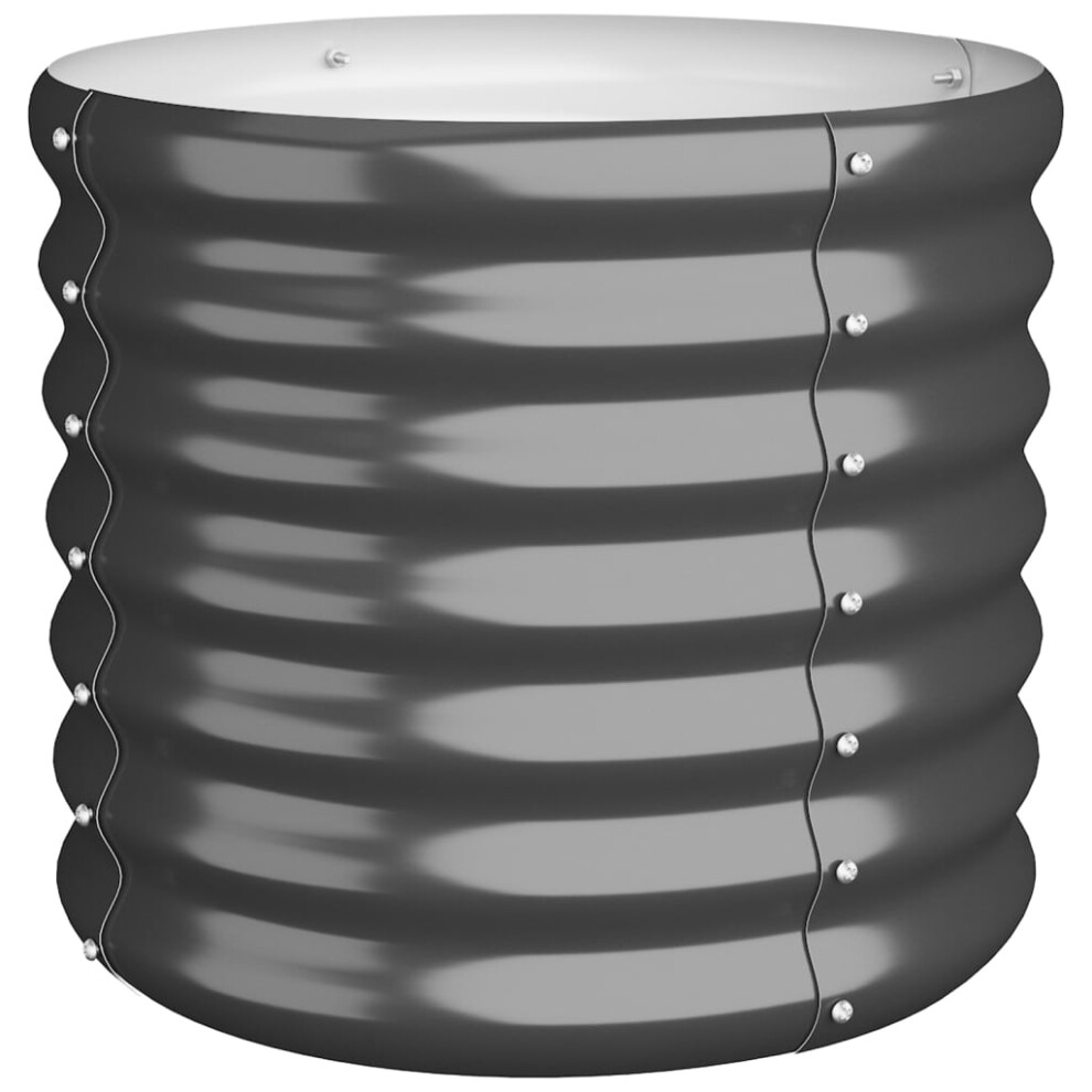 Vidaxl Anthracite (Anthracite) Garden Planter Flower Pot Planter Pot Powder-Coated Steel Raised Bed