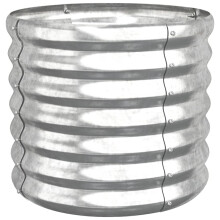 vidaXL Jardinera de Acero Pintado 15.7"x15.7"x14.2" Plata