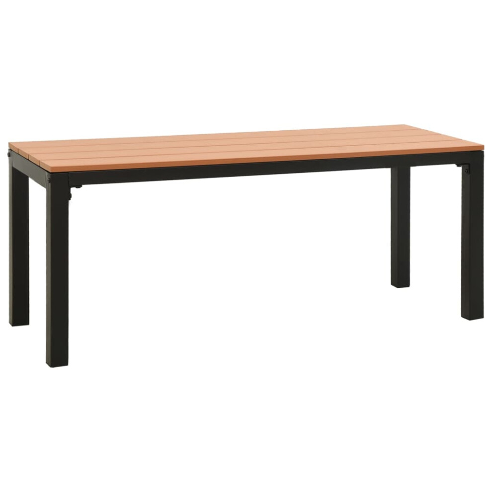 Vidaxl (Brown And Black) Garden Bench Park Patio Bench Seat Outdoor Seating Bench Steel And Wpc