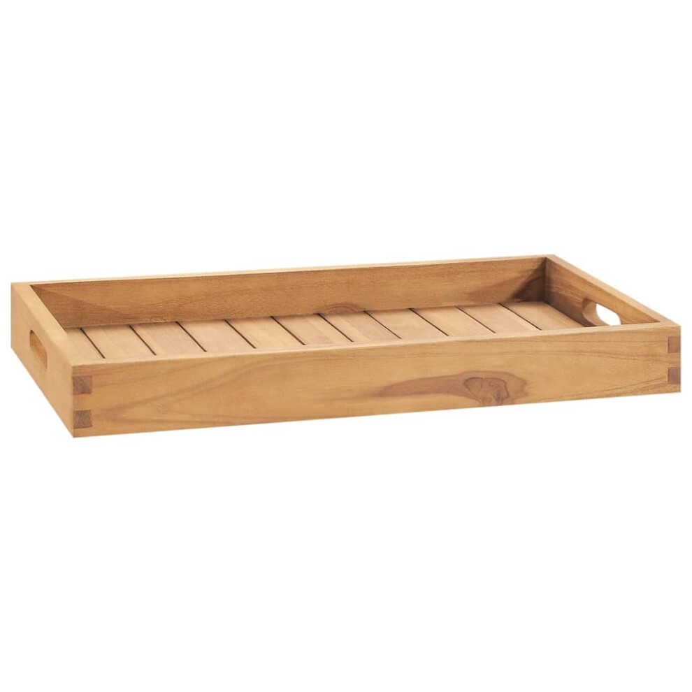 Vidaxl (60 X 35 Cm) Solid Teak Wood Serving Tray Coffee Table Breakfast Tray Multi Sizes