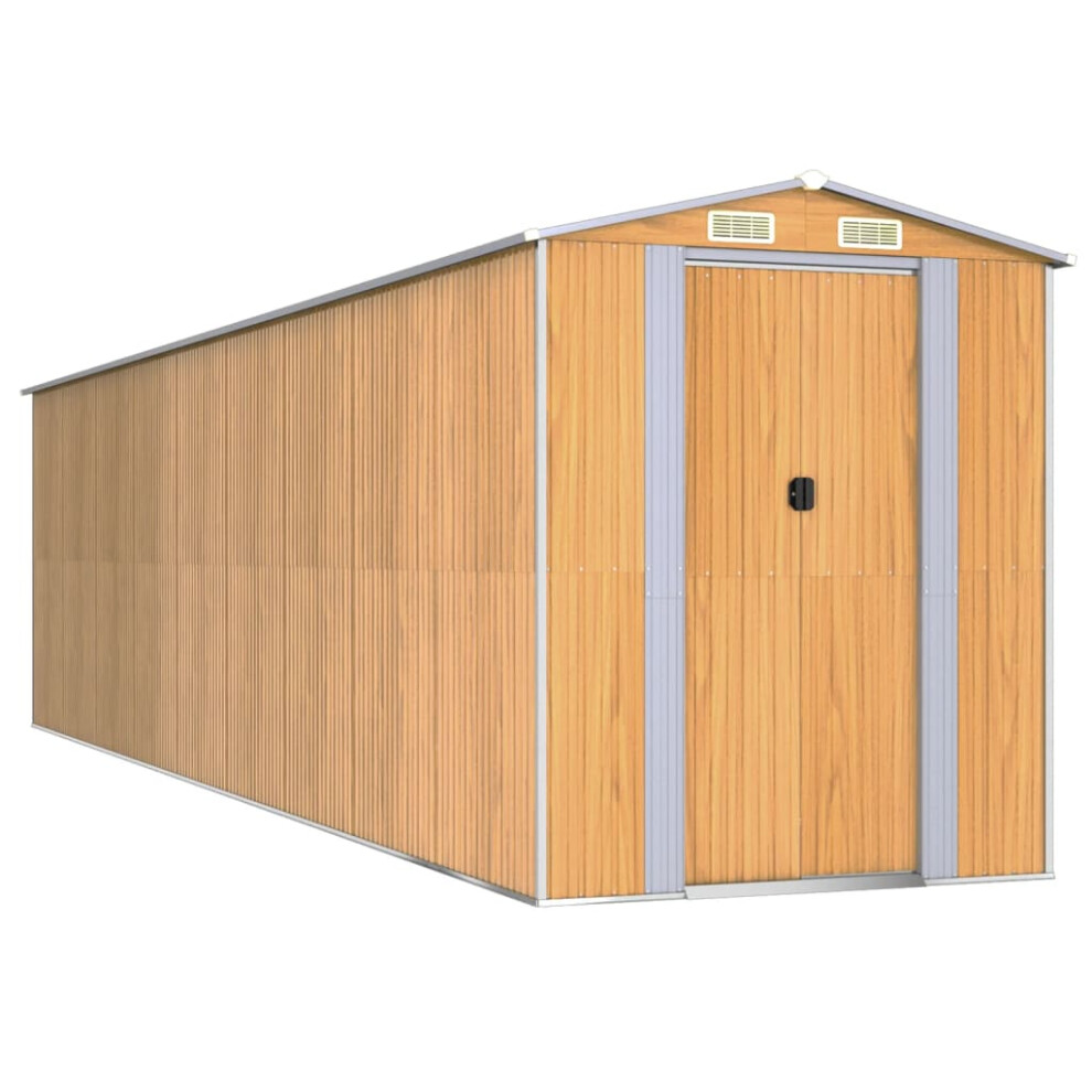 Vidaxl (192 X 772 X 223 Cm) Garden Shed Galvanised Steel Outdoor Tool Storage Patio Lawn Tool Shed