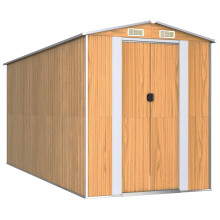 (192 x 440 x 223 cm) vidaXL Garden Shed Galvanised Steel Outdoor Tool Storage Patio Lawn Tool Shed