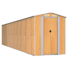 (192 x 855 x 223 cm) vidaXL Garden Shed Galvanised Steel Outdoor Tool Storage Patio Lawn Tool Shed