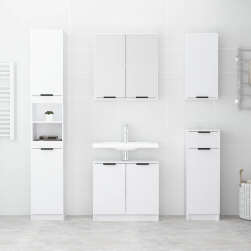 VidaXL (white) vidaXL Bathroom Cabinet Set 5 Piece Engineered Wood Vanity Unit Multi Colours 2