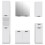 VidaXL (white) vidaXL Bathroom Cabinet Set 5 Piece Engineered Wood Vanity Unit Multi Colours 5