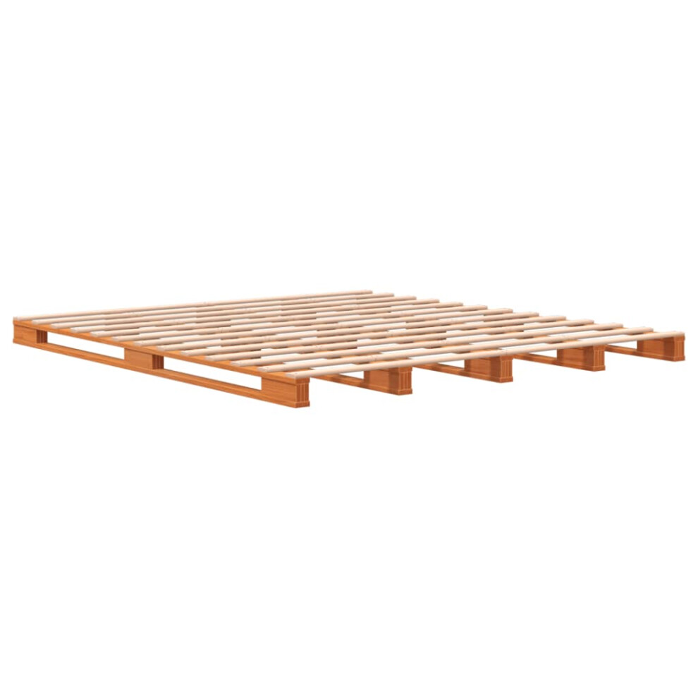New Vidaxl (180 X 200 Cm) Solid Wood Pine Bed Frame Wooden Bed Base Bedstead Mattress Foundation
