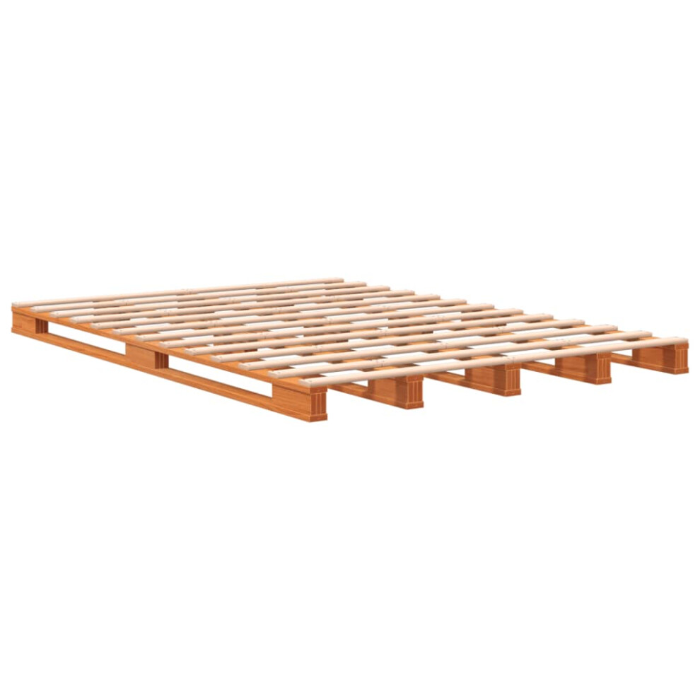 Vidaxl (140 X 200 Cm) Solid Wood Pine Bed Frame Wooden Bed Base Bedstead Mattress Foundation