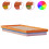 VidaXL (100 x 200 cm) vidaXL LED Bed Frame Mattress Foundation Bedstead Platform Bed Base Solid Wood 1