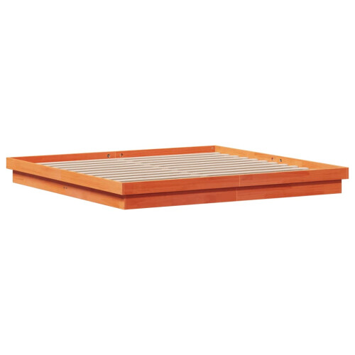 VidaXL (200 x 200 cm) vidaXL LED Bed Frame Mattress Foundation Bedstead Platform Bed Base Solid Wood 2