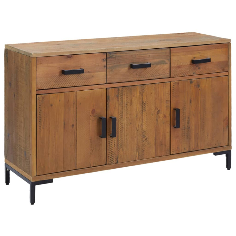 (brown) vidaXL Solid Wood Pine Sideboard Recycled Cupboard Home Organiser Side Cabinet