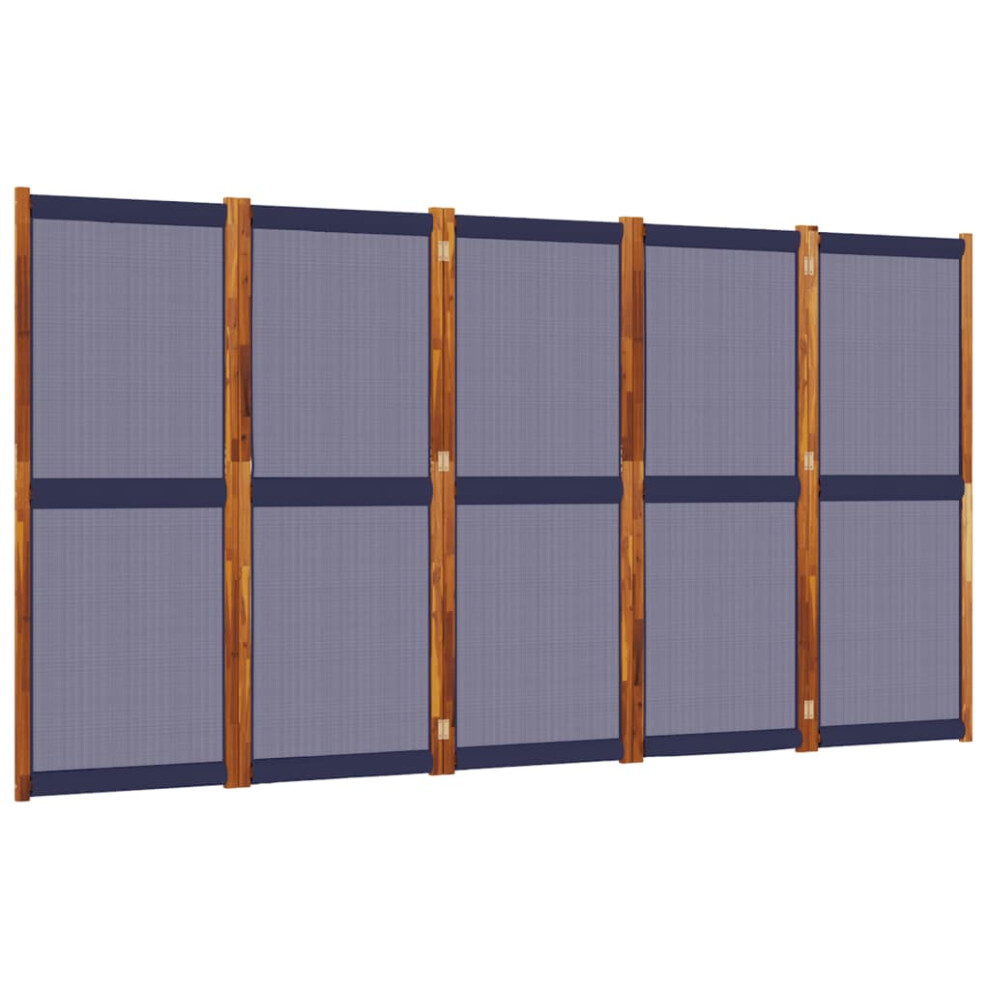 Vidaxl (Dark 350 X 180 Cm) Room Divider Wall Partition Screen Panel Room Separator Privacy Screen Blue