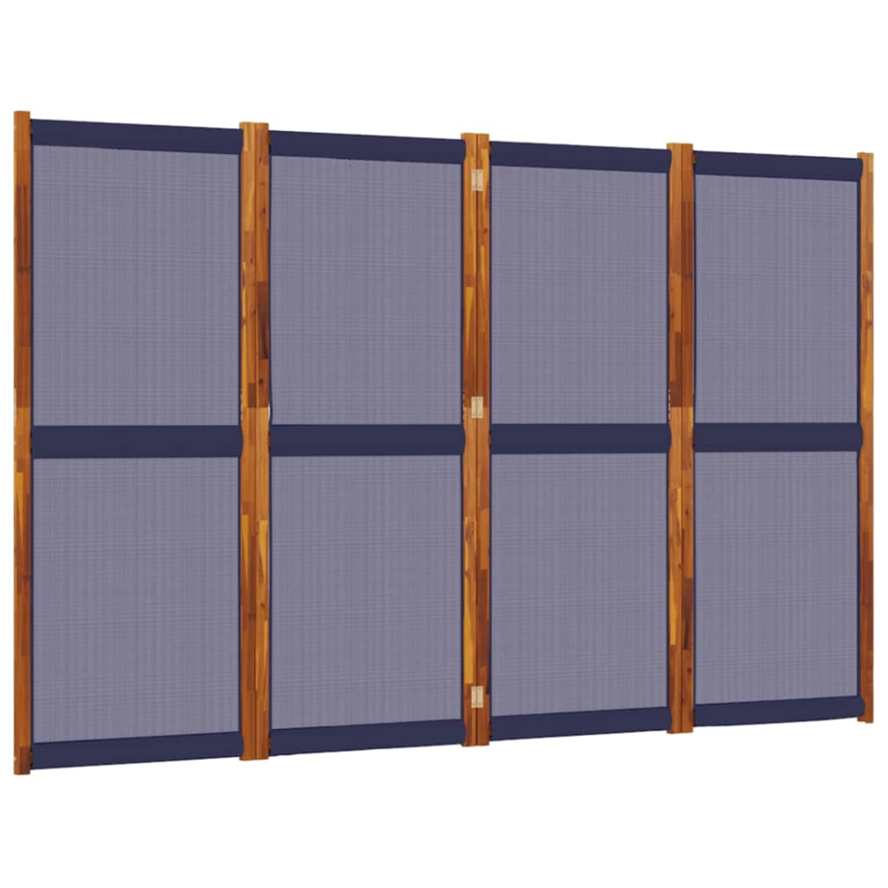 Vidaxl (Dark 280 X 180 Cm) Room Divider Wall Partition Screen Panel Room Separator Privacy Screen Blue