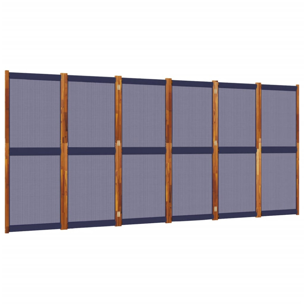Vidaxl (Dark Blue, 420 X 180 Cm) Room Divider Wall Partition Screen Panel Room Separator Privacy Screen