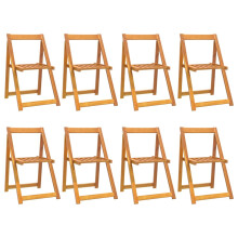 (8 pcs) vidaXL 2/4/6/8x Solid Wood Acacia Folding Garden Chairs Wooden Dining Seat