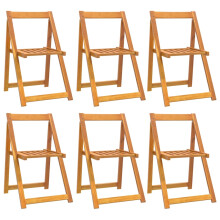 (6 pcs) vidaXL 2/4/6/8x Solid Wood Acacia Folding Garden Chairs Wooden Dining Seat