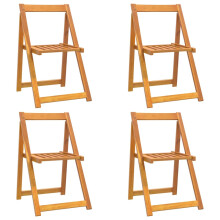 (4 pcs) vidaXL 2/4/6/8x Solid Wood Acacia Folding Garden Chairs Wooden Dining Seat