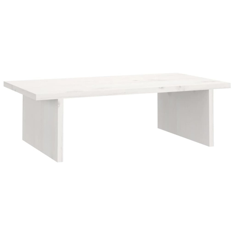 Vidaxl (White, 50 X 27 X 15 Cm) Solid Wood Pine Monitor Stand Multi Colours 100X27x15 Cm/50X27x15 Cm