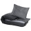 VidaXL vidaXL Bettwäsche-Set Dunkelgrau 140x200 cm Baumwolle 3