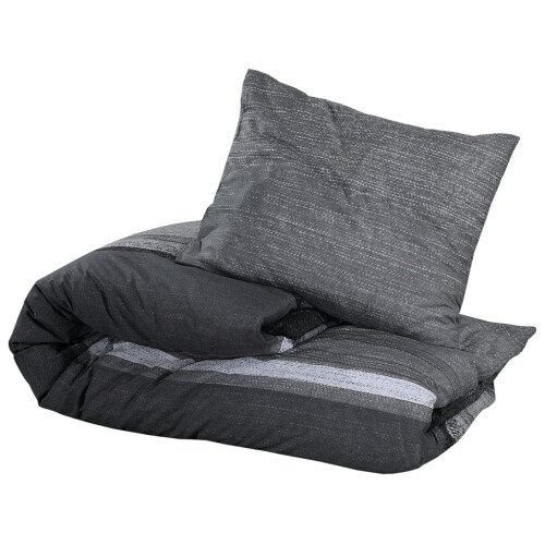 VidaXL vidaXL Bettwäsche-Set Dunkelgrau 140x200 cm Baumwolle 2