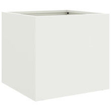 vidaXL Pflanzkübel Weiß 32x30x29 cm Stahl