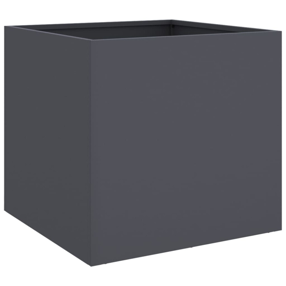 Vidaxl Planter Flower Pot Garden Raised Bed Outdoor Planter Steel Anthracite