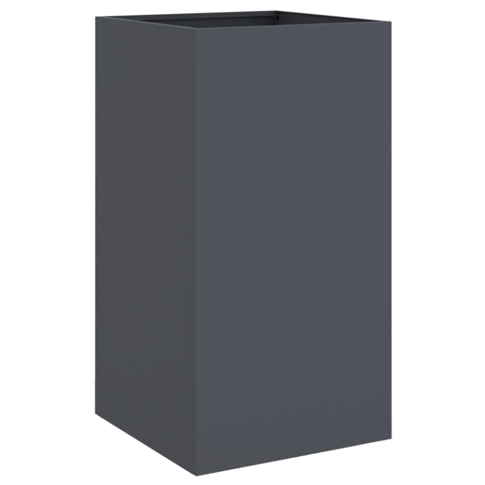 Vidaxl Planter Flower Pot Garden Raised Bed Outdoor Planter Anthracite Steel