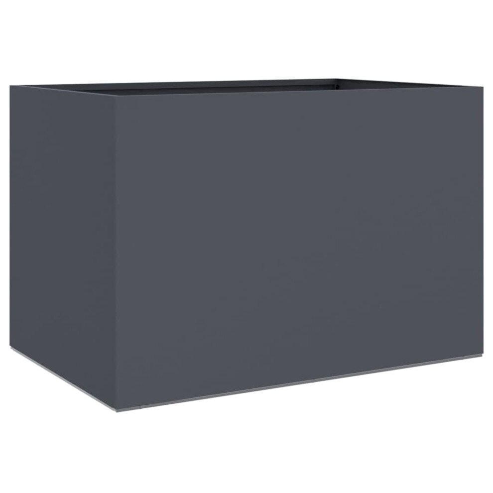 Vidaxl Planter Flower Pot Garden Raised Bed Outdoor Planter Steel Anthracite